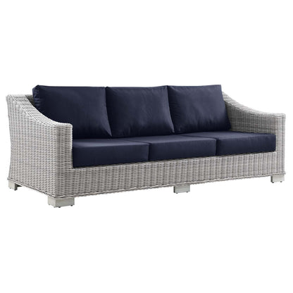 Conway 5-Piece Outdoor Patio Wicker Rattan Furniture Set by Modway