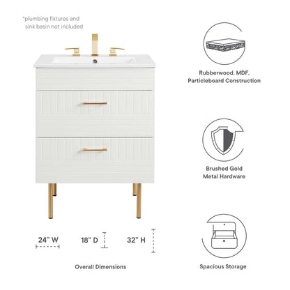 Daybreak 24" Bathroom Vanity Cabinet (Sink Basin Not Included) by Modway