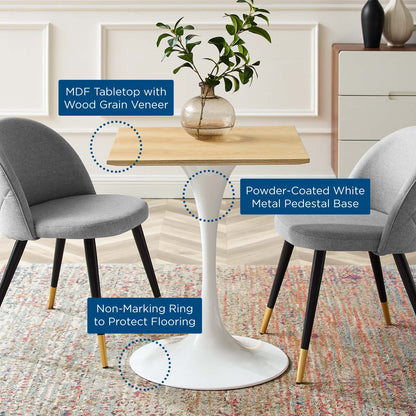Lippa 24" Square Wood Dining Table by Modway
