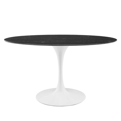 Lippa 54" Oval Faux Marble Dining Table by Modway