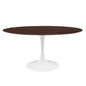 Lippa 60" Oval Cherry Walnut Wood Dining Table by Modway