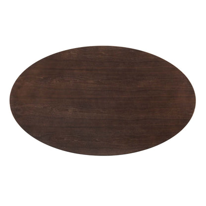Lippa 60" Oval Cherry Walnut Wood Dining Table by Modway
