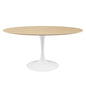 Lippa 60" Oval Natural Wood Dining Table by Modway