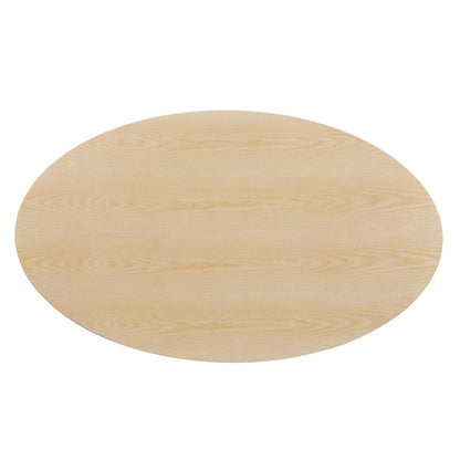 Lippa 60" Oval Natural Wood Dining Table by Modway