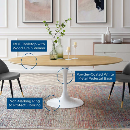 Lippa 78" Oval Wood Dining Table by Modway