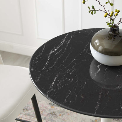 Lippa 28" Round Faux Marble Bar Table by Modway