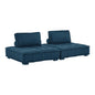 Saunter 2-Piece Tufted Fabric Fabric Loveseat in Azure