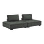 Saunter 2-Piece Tufted Fabric Fabric Loveseat in Gray