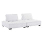 Saunter 2-Piece Tufted Fabric Fabric Loveseat in White