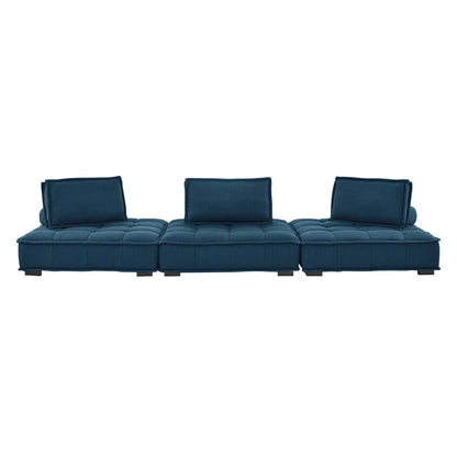 Saunter 3-Piece Tufted Fabric Fabric Sofa by Modway
