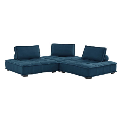 Saunter 3-Piece Tufted Fabric Fabric Sofa by Modway