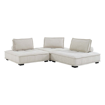 Saunter 3-Piece Tufted Fabric Fabric Sofa by Modway