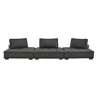 Saunter 3-Piece Tufted Fabric Fabric Sofa by Modway
