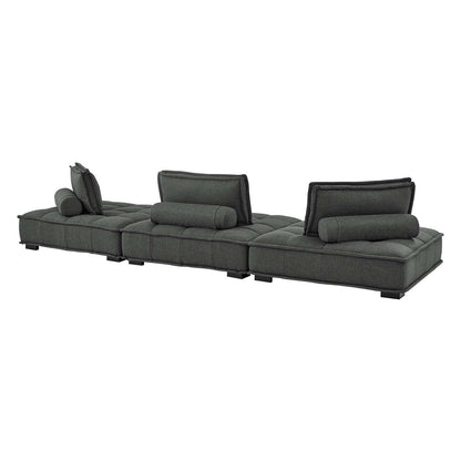 Saunter 3-Piece Tufted Fabric Fabric Sofa by Modway