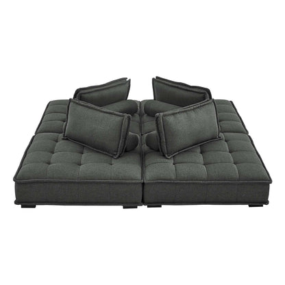 Saunter 4-Piece Tufted Fabric Fabric Sectional Sofa by Modway