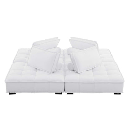 Saunter 4-Piece Tufted Fabric Fabric Sectional Sofa by Modway