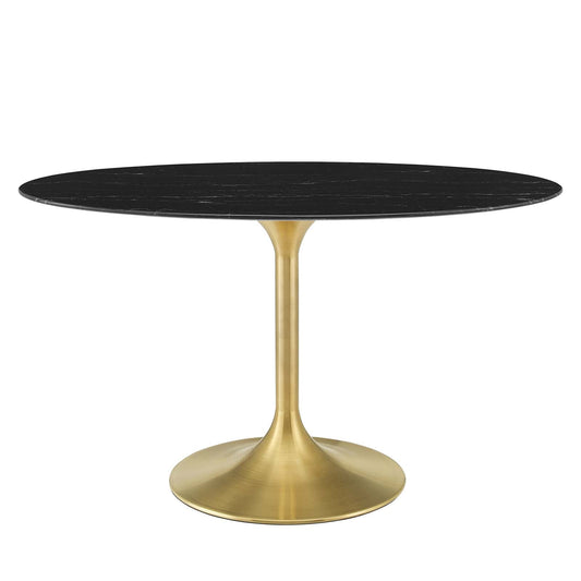 Lippa 54" Oval Faux Marble Dining Table by Modway