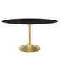 Lippa 60" Oval Faux Marble Dining Table by Modway