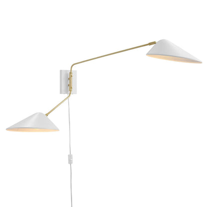 Journey 2-Light Swing Arm Wall Sconce by Modway