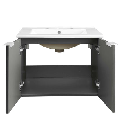 Maybelle 24" Wall-Mount Bathroom Vanity by Modway