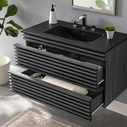 Render 36" Wall-Mount Bathroom Vanity by Modway