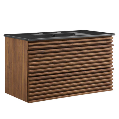 Render 36" Wall-Mount Bathroom Vanity by Modway