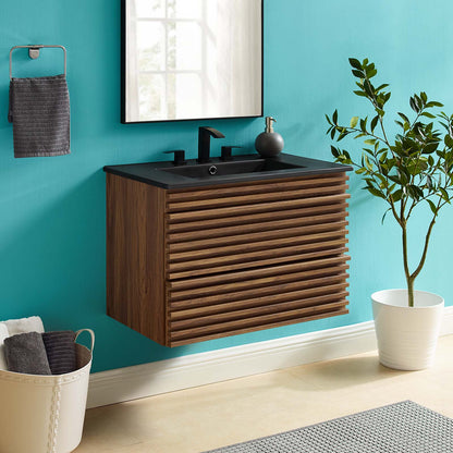Render 30" Wall-Mount Bathroom Vanity by Modway