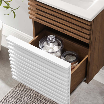 Render 18" Wall-Mount Bathroom Vanity by Modway
