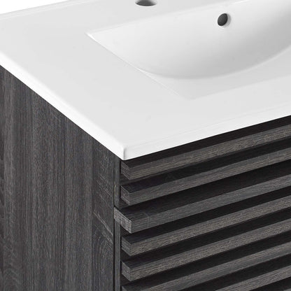 Render 30" Wall-Mount Bathroom Vanity by Modway