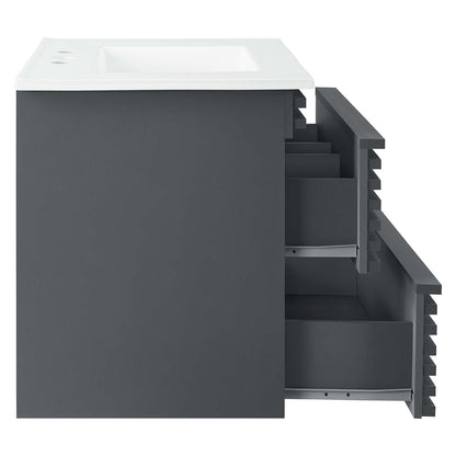 Render 30" Wall-Mount Bathroom Vanity by Modway