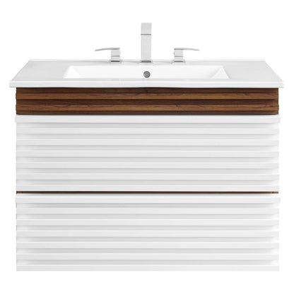Render 30" Wall-Mount Bathroom Vanity by Modway