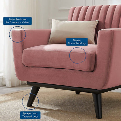 Engage Channel Tufted Performance Velvet Armchair by Modway