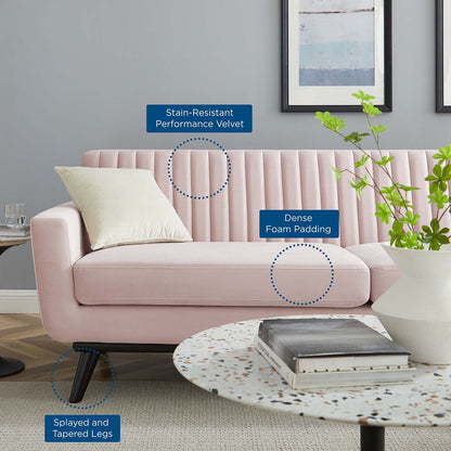 Engage Channel Tufted Performance Velvet Sofa by Modway