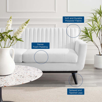 Engage Channel Tufted Fabric Loveseat by Modway