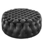Amour Tufted Button Large Round Performance Velvet Ottoman by Modway