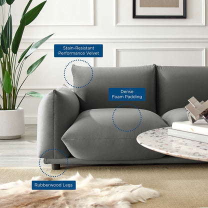 Copious Performance Velvet Loveseat by Modway
