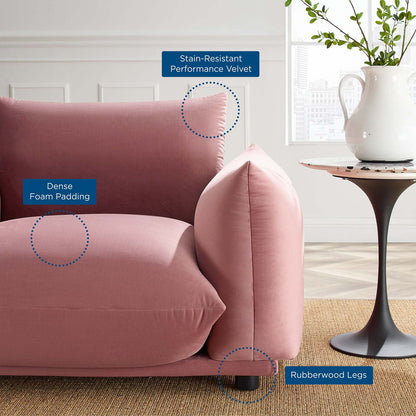 Copious Performance Velvet Armchair by Modway