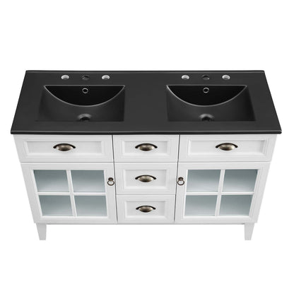 Isle 48" Double Bathroom Vanity Cabinet by Modway
