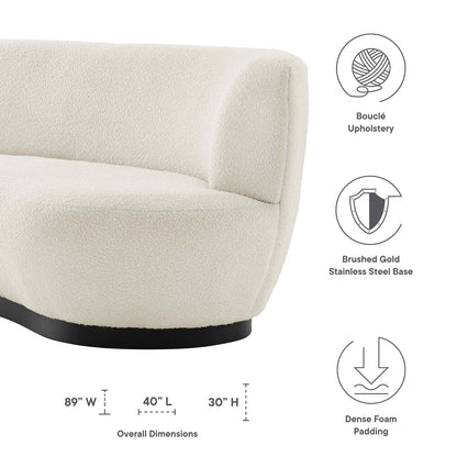 Kindred Boucle Upholstered Upholstered Fabric Sofa by Modway