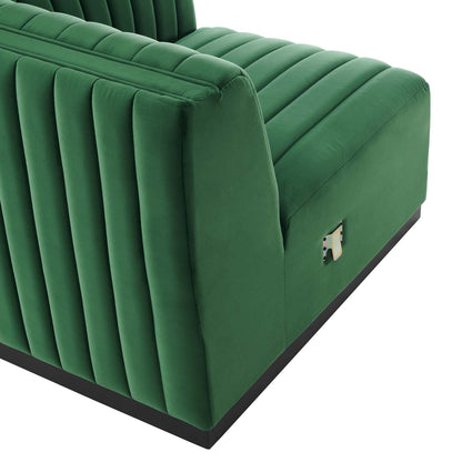 Conjure Channel Tufted Performance Velvet Right-Arm Chair by Modway