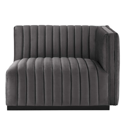 Conjure Channel Tufted Performance Velvet Right-Arm Chair by Modway