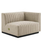 Conjure Channel Tufted Upholstered Fabric Right-Arm Chair by Modway