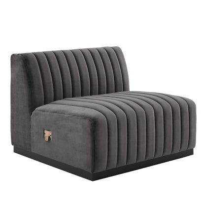 Conjure Channel Tufted Performance Velvet Armless Chair by Modway