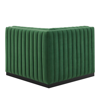 Conjure Channel Tufted Performance Velvet Left Corner Chair by Modway