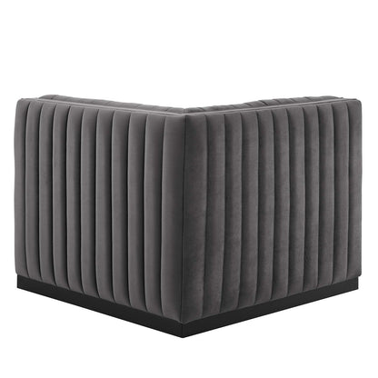 Conjure Channel Tufted Performance Velvet Left Corner Chair by Modway