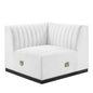 Conjure Channel Tufted Upholstered Fabric Left Corner Chair by Modway