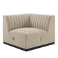 Conjure Channel Tufted Upholstered Fabric Right Corner Chair by Modway