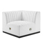 Conjure Channel Tufted Upholstered Fabric Right Corner Chair by Modway