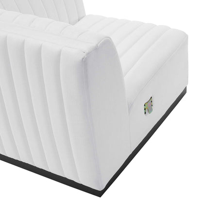 Conjure Channel Tufted Upholstered Fabric Right Corner Chair by Modway