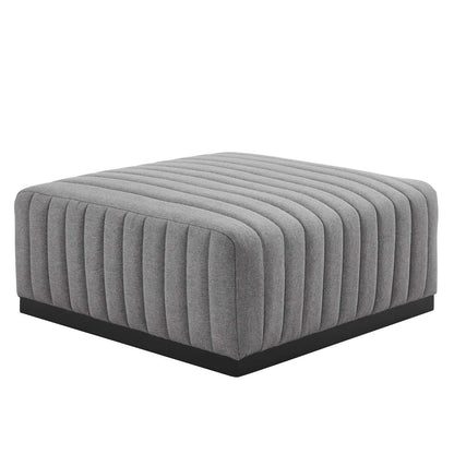 Conjure Channel Tufted Upholstered Fabric Ottoman by Modway